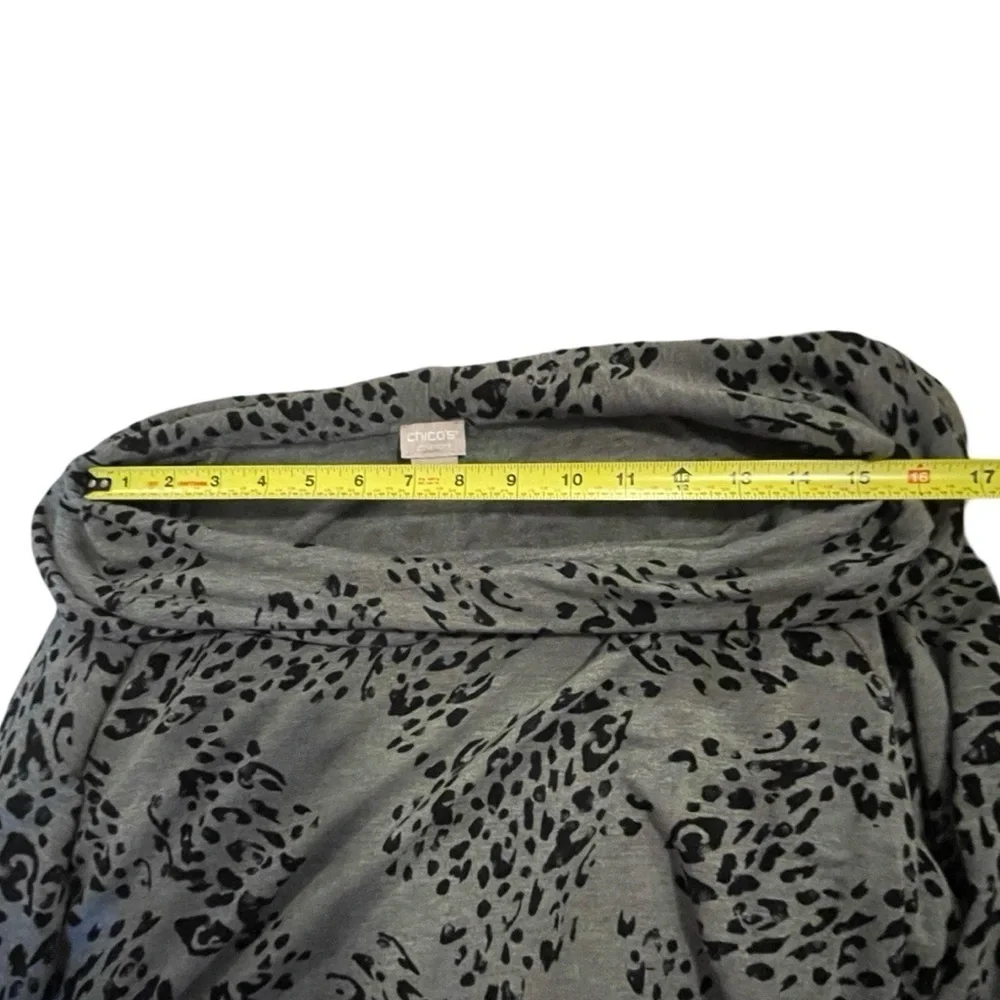 Chico’s Zenergy Cozy Animal-Print Brushed Fleece Tunic Size XL/16 (Chico’s Sz 3) - Picture 6 of 13